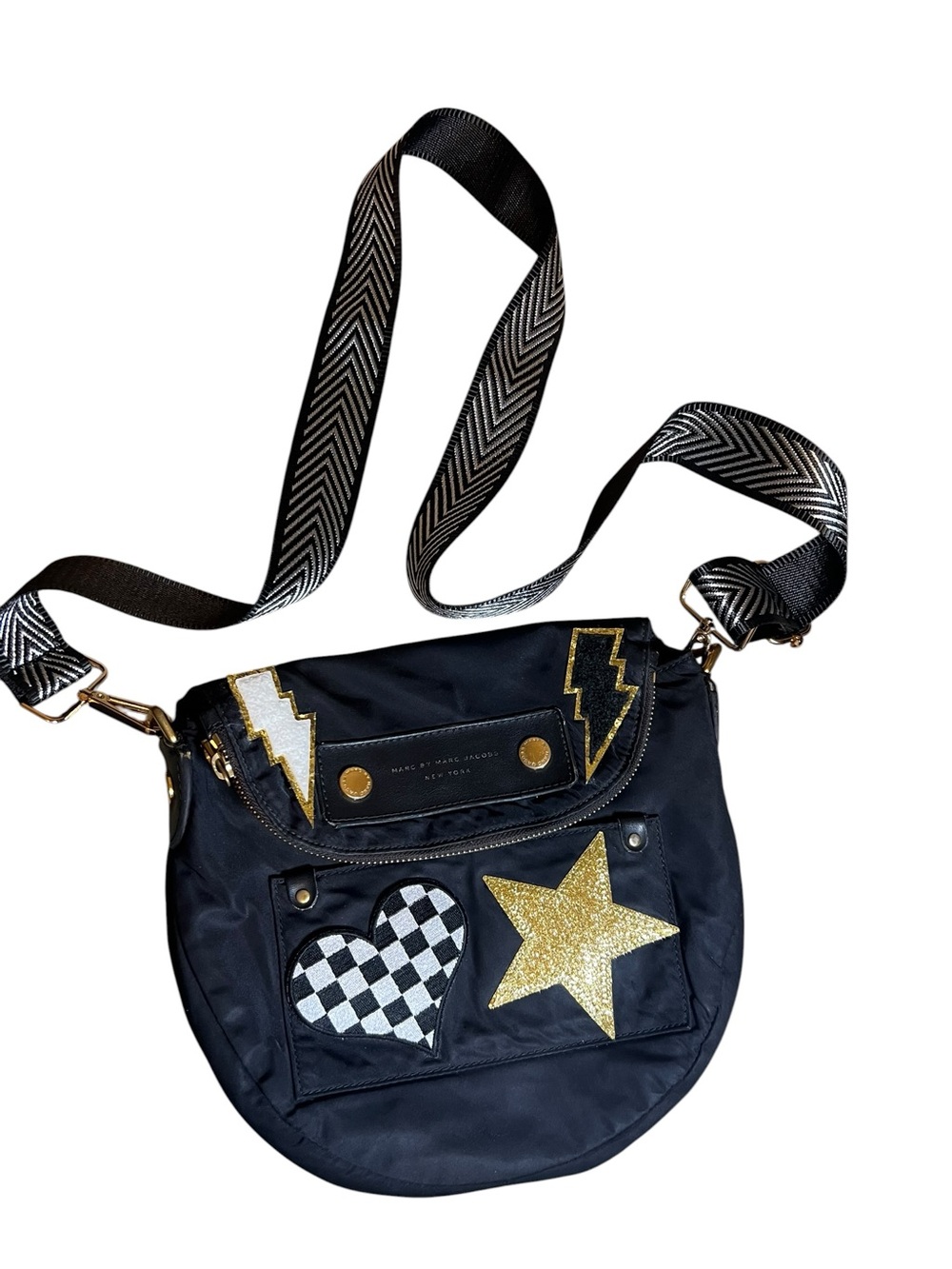 Small Upcrafted Pre-loved Marc Jacobs Black Nylon Crossbody